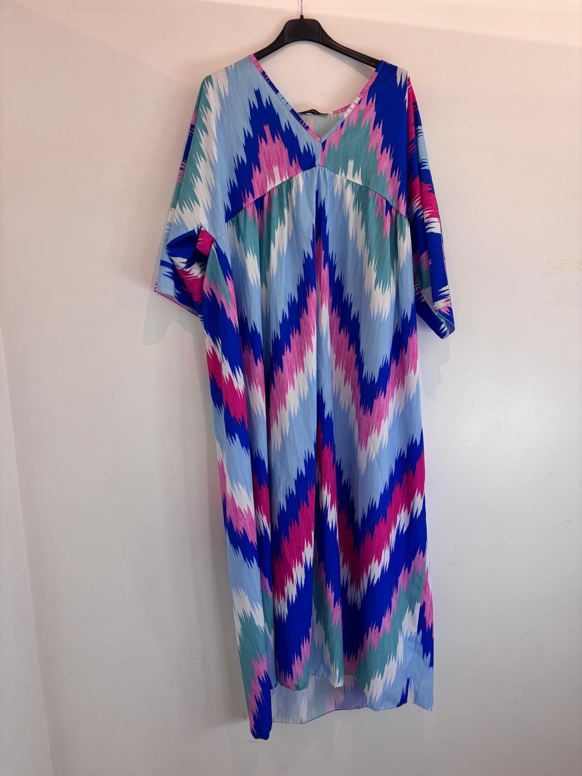 Robe longue fluide à motifs