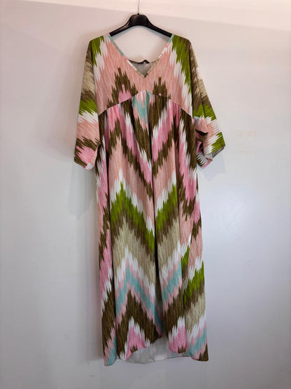 Robe longue fluide à motifs