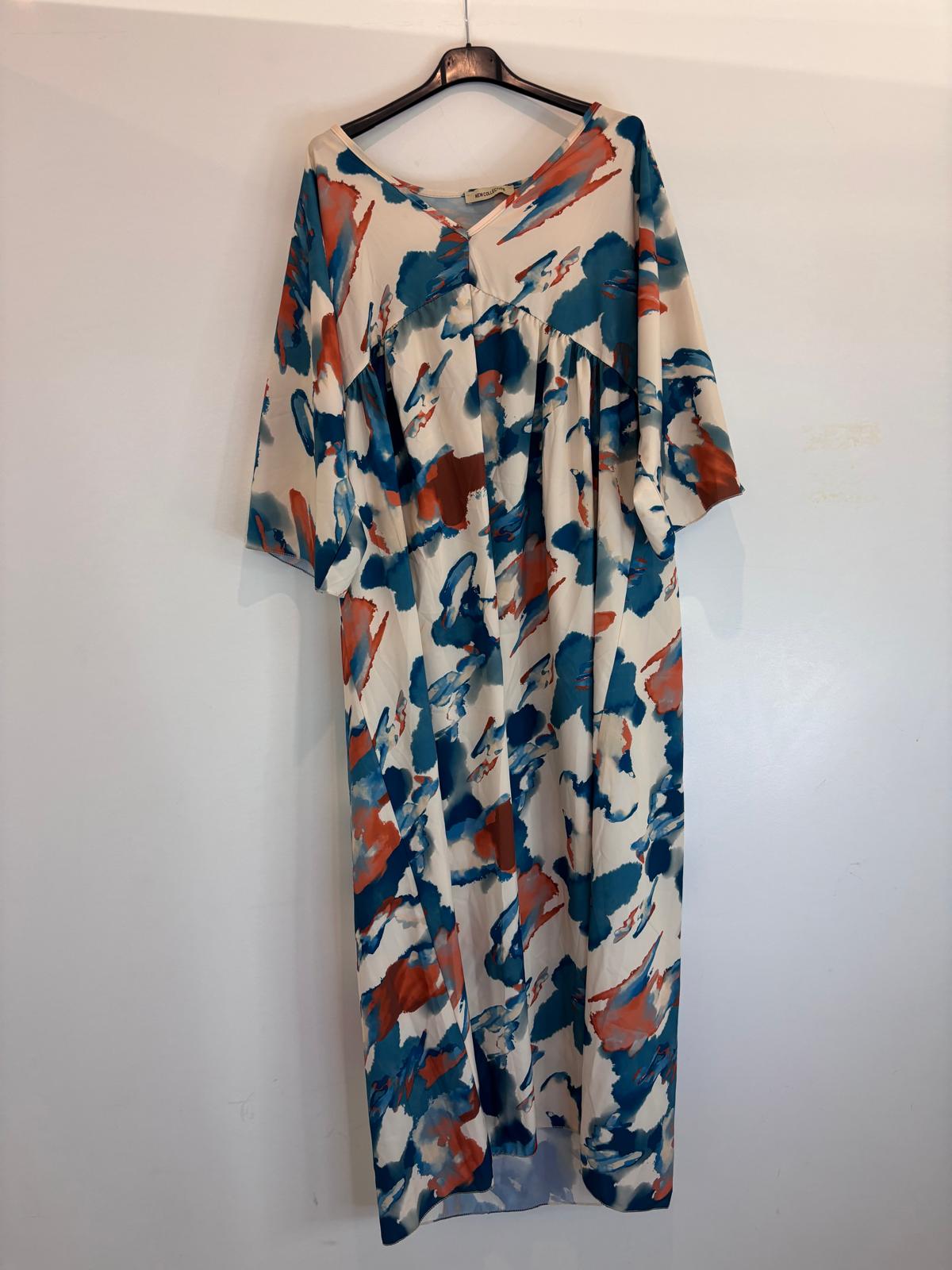 Robe longue fluide à motifs