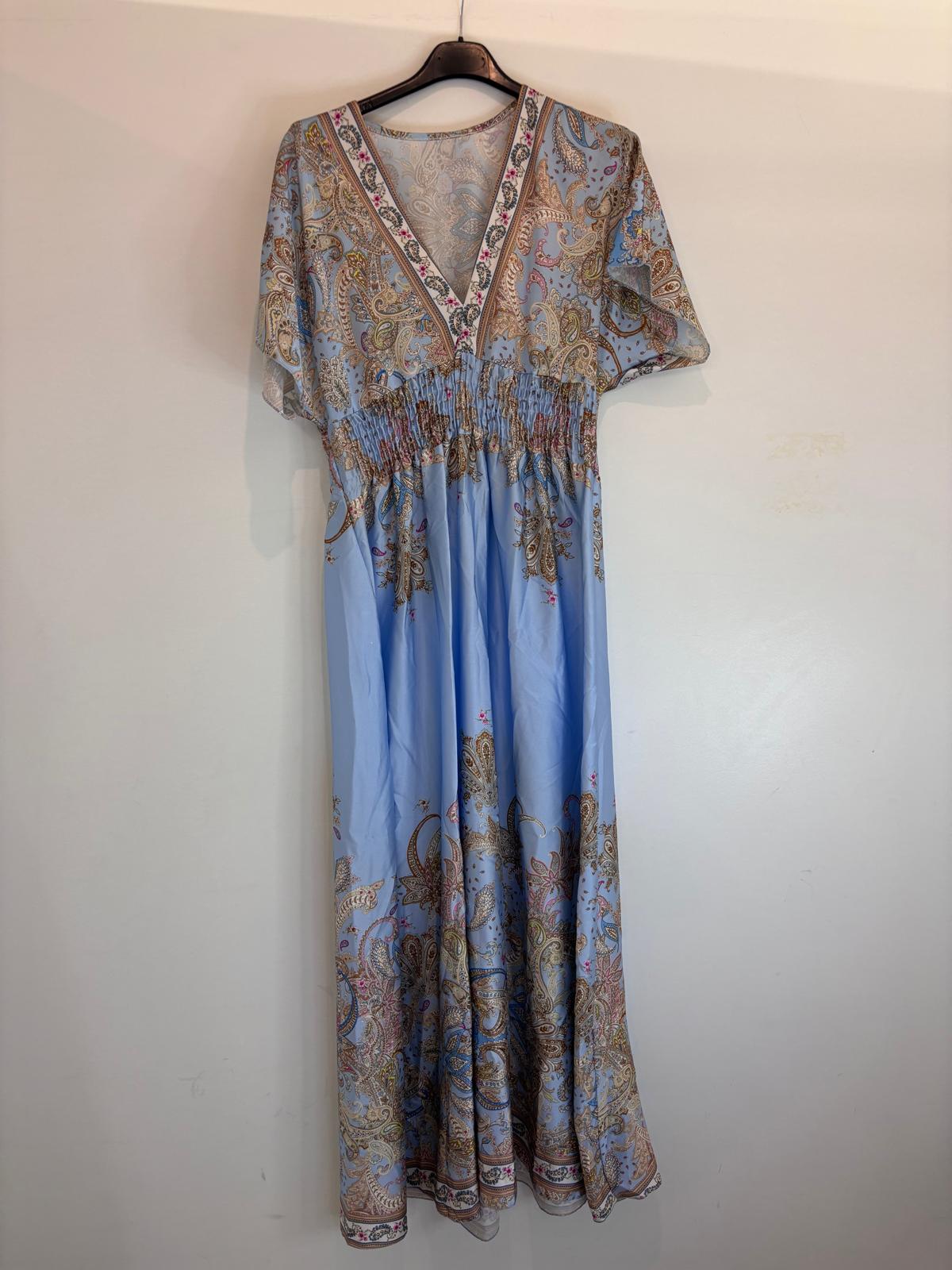 Robe longue bohème à motifs