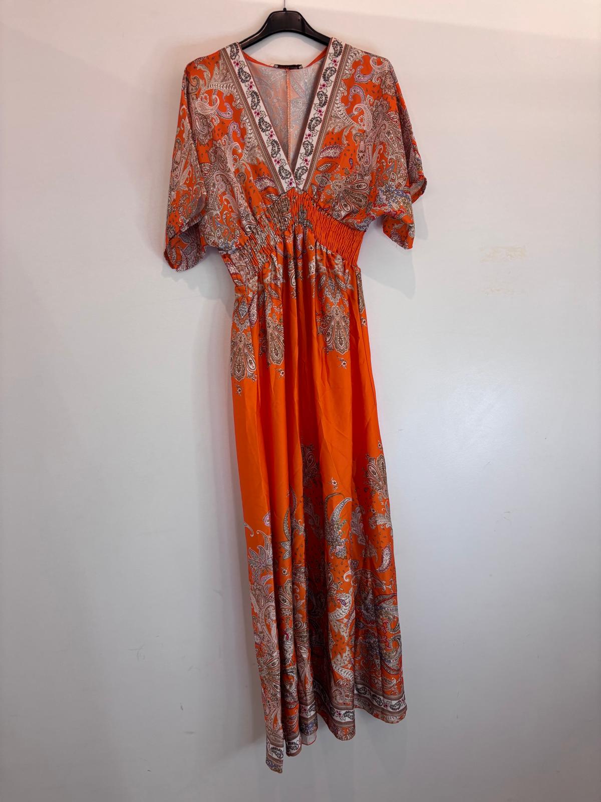 Robe longue bohème à motifs