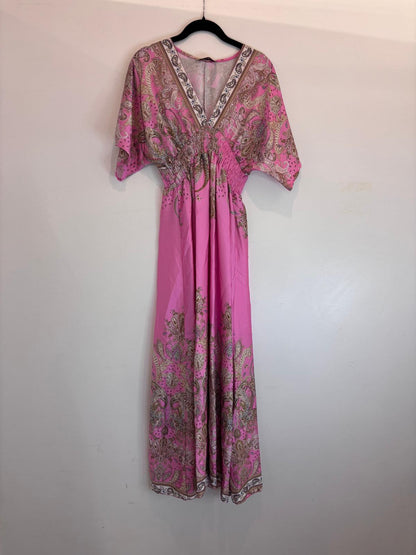 Robe longue bohème à motifs