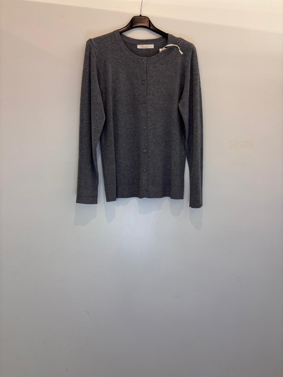 Cardigan à col rond et manches longues