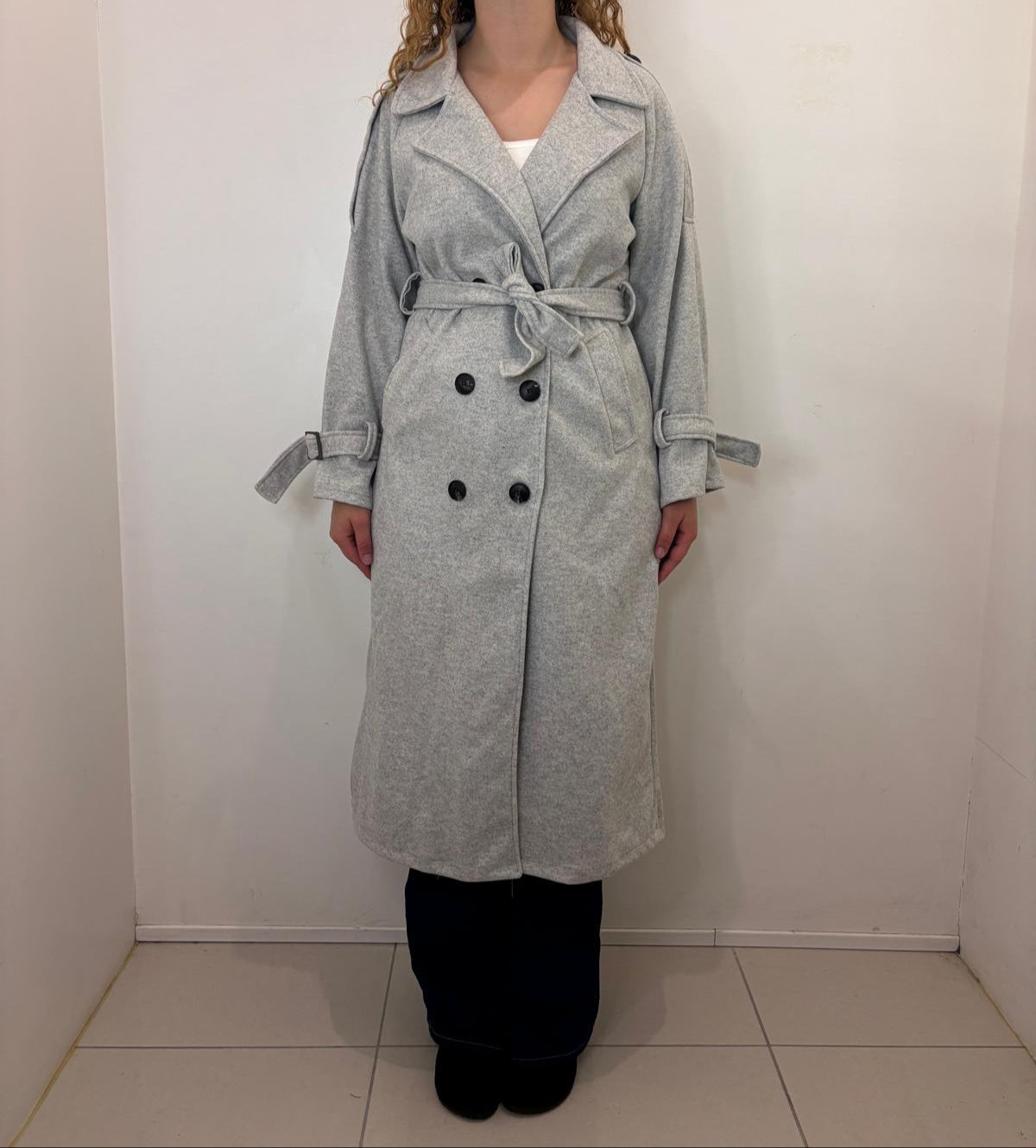 Trench long ceinturé