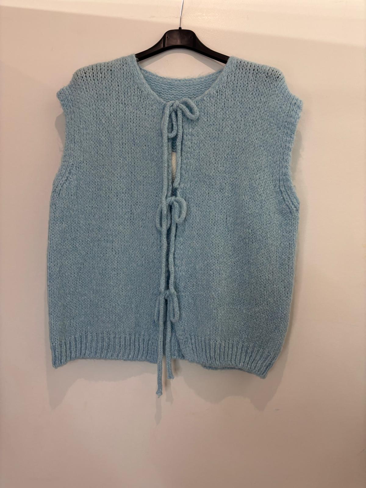 Gilet sans manches à liens noués