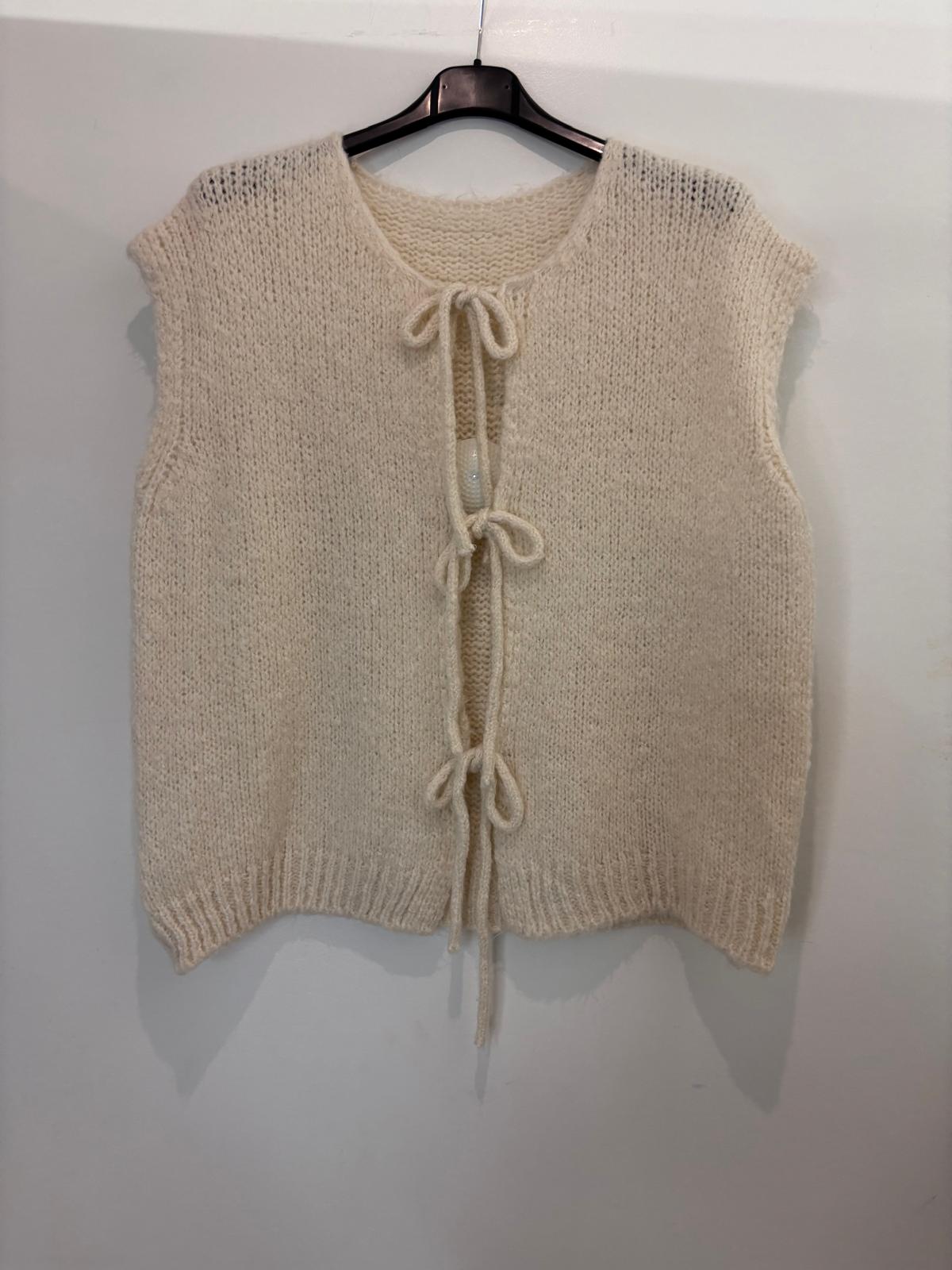 Gilet sans manches à liens noués