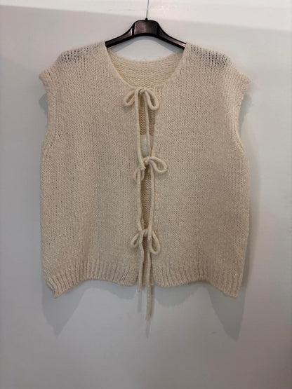 Gilet sans manches à liens noués