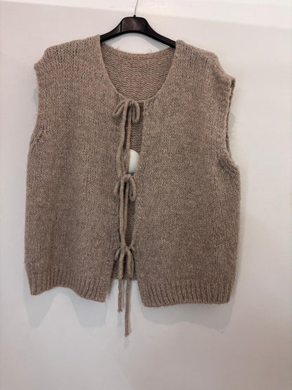 Gilet sans manches à liens noués
