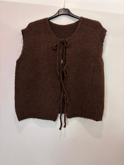 Gilet sans manches à liens noués