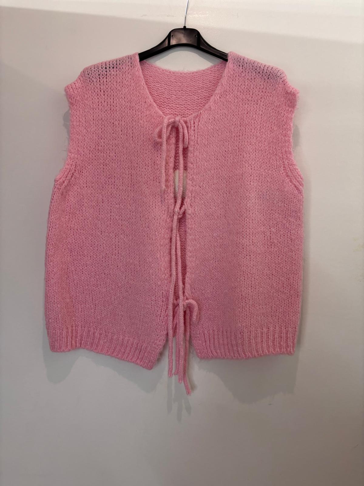 Gilet sans manches à liens noués