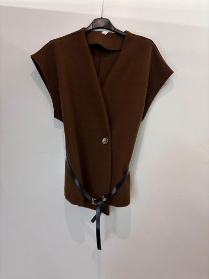 Top sans manches ceinturé