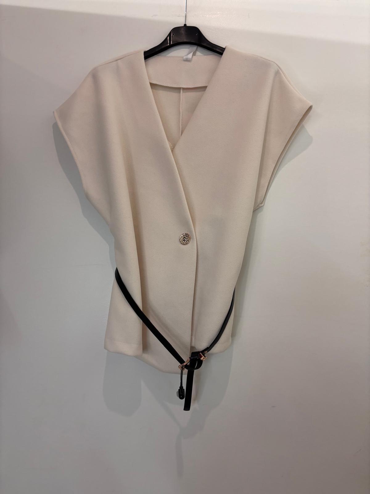 Top sans manches ceinturé