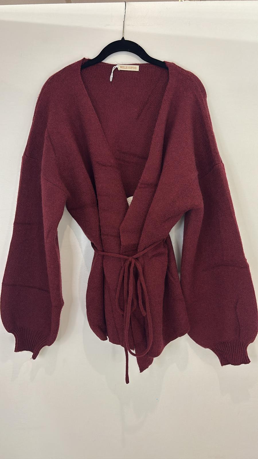 Pull cache-cœur à ceinture