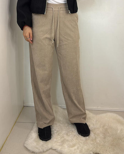 Pantalon large en velours