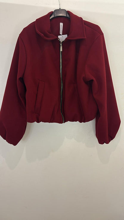 Veste courte zippée à col