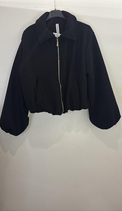 Veste courte zippée à col