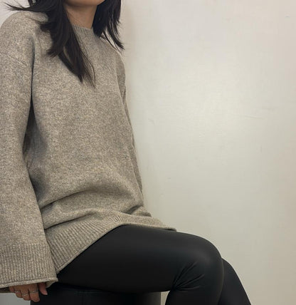 Pull oversize en maille à col rond