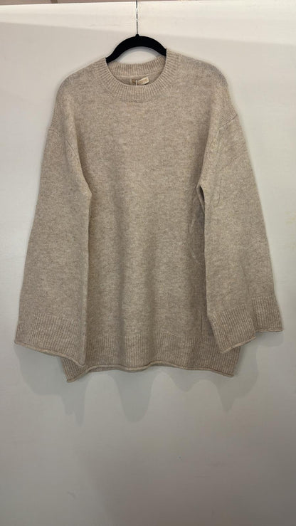 Pull oversize en maille à col rond