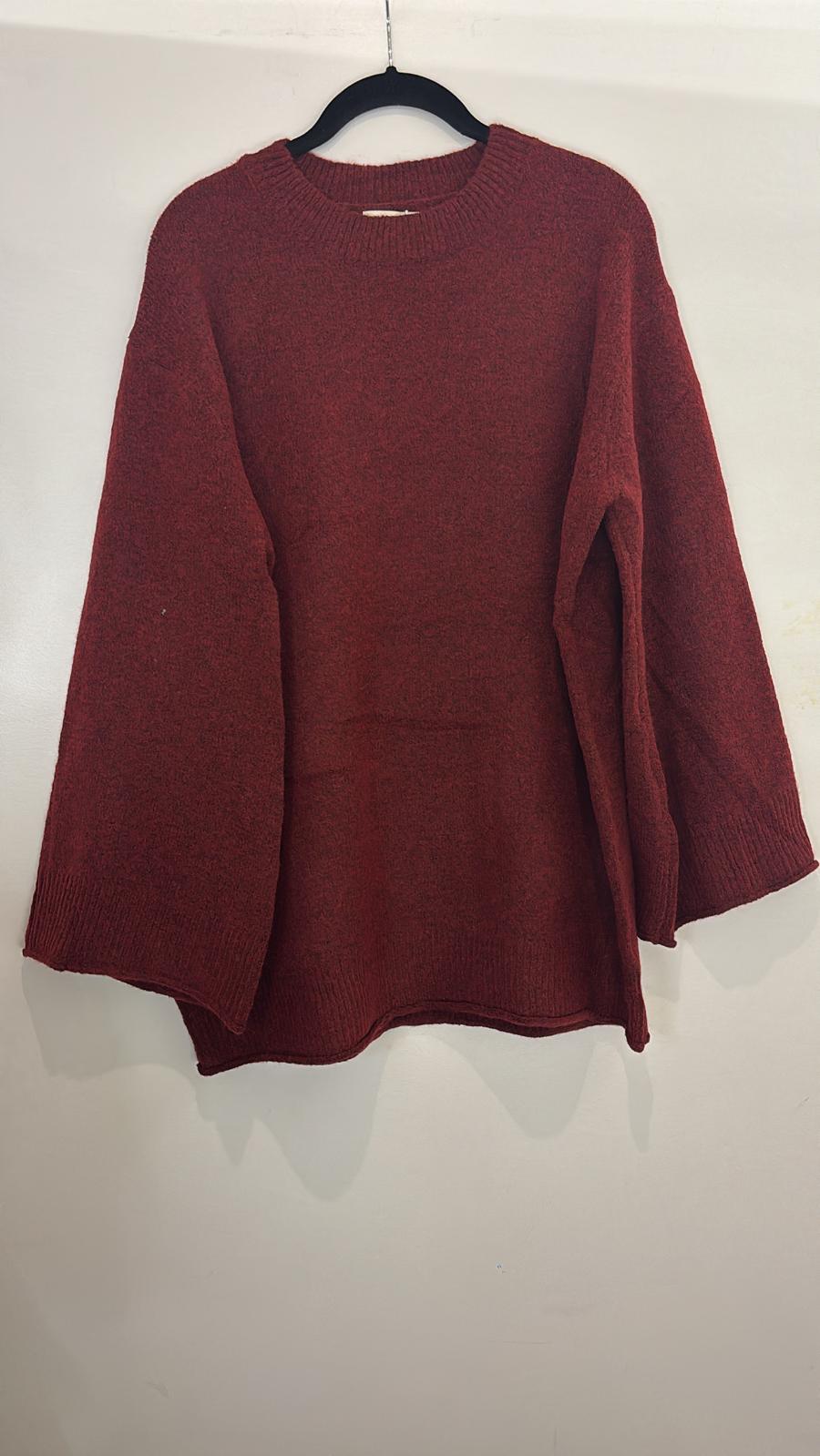 Pull oversize en maille à col rond