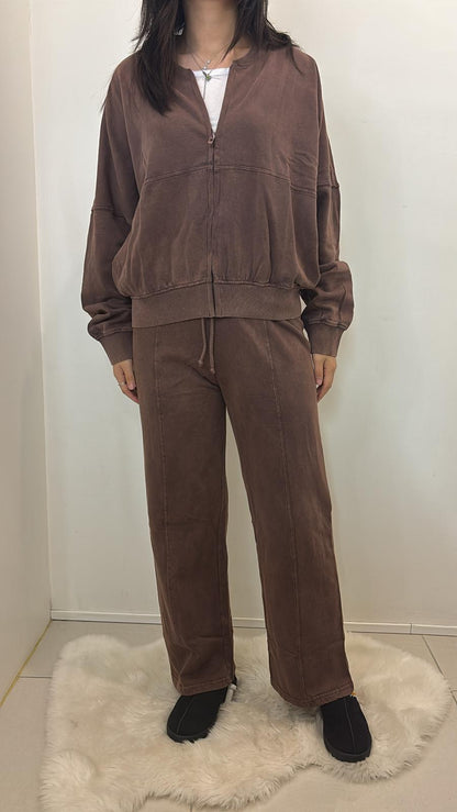 Pantalon effet velours taille élastique