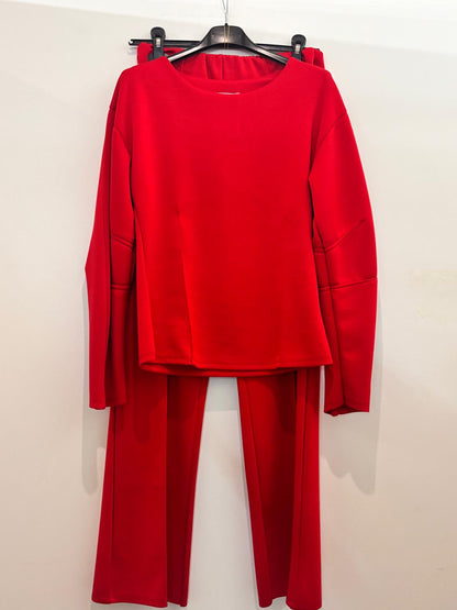 Ensemble uni – haut à manches longues et pantalon droit