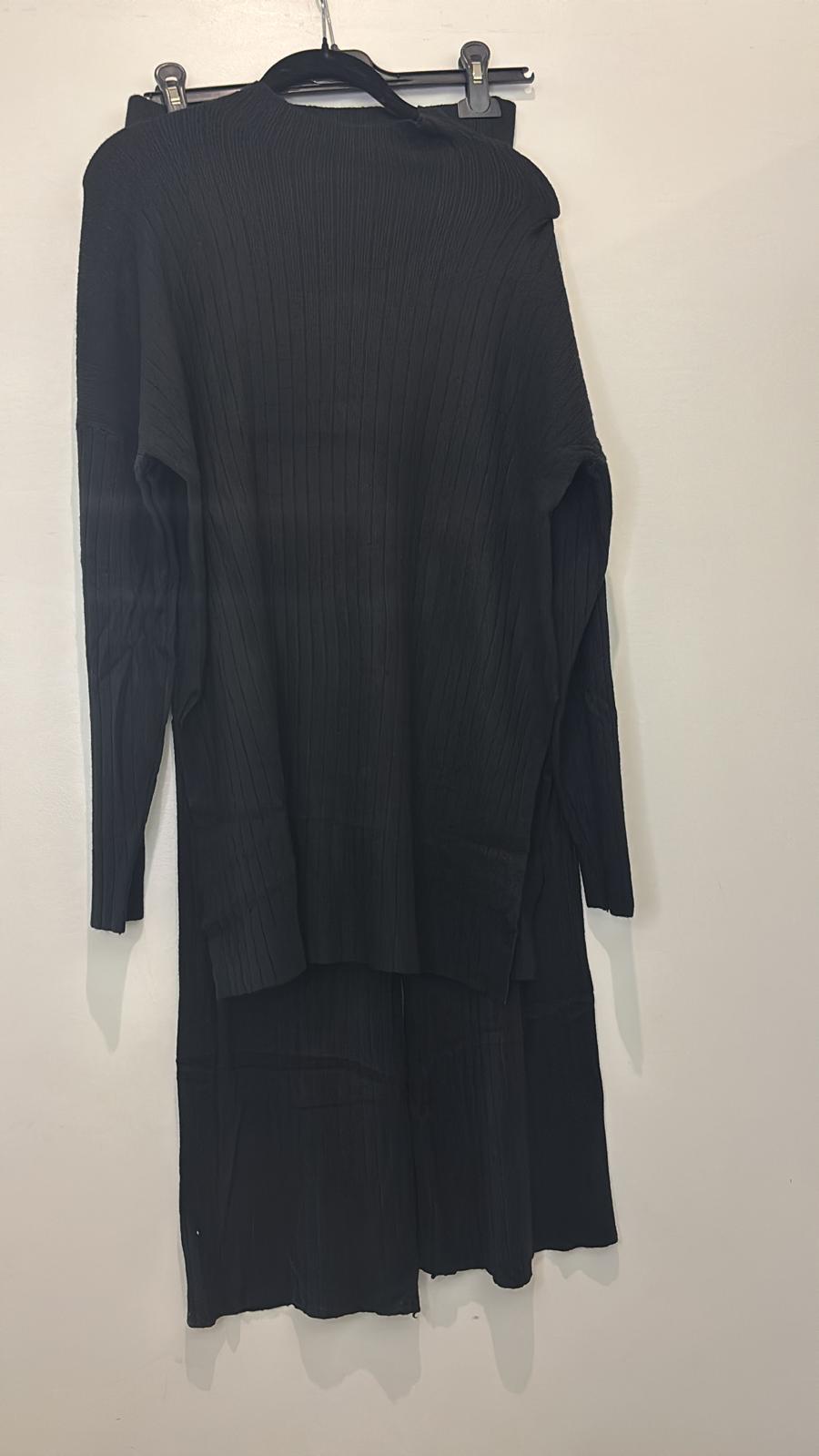 Ensemble côtelé col montant