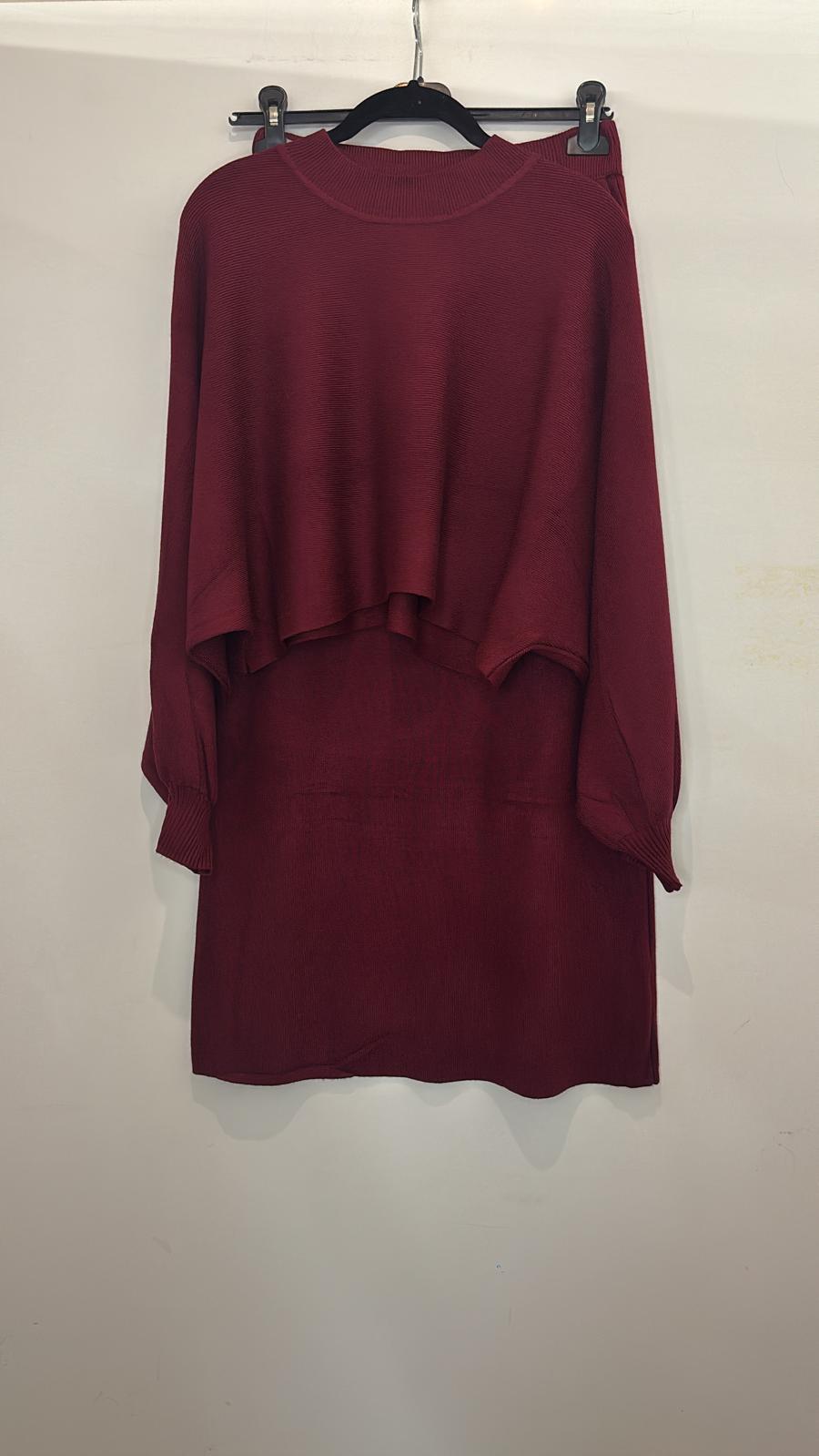 Ensemble jupe longue et pull ample en maille