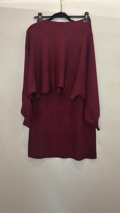 Ensemble jupe longue et pull ample en maille