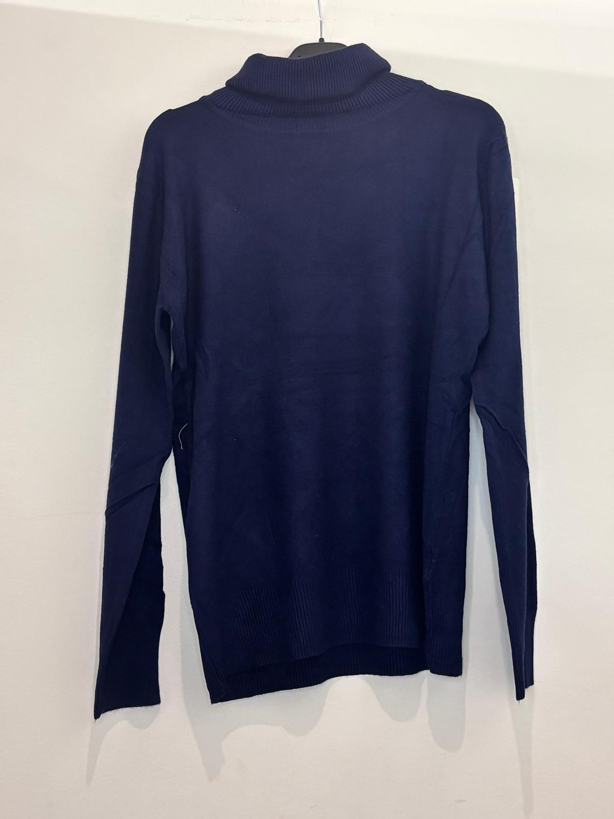 Pull col roulé en maille fine