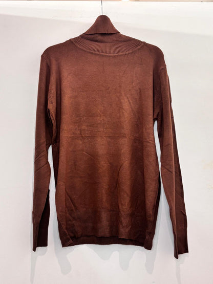 Pull col roulé en maille fine