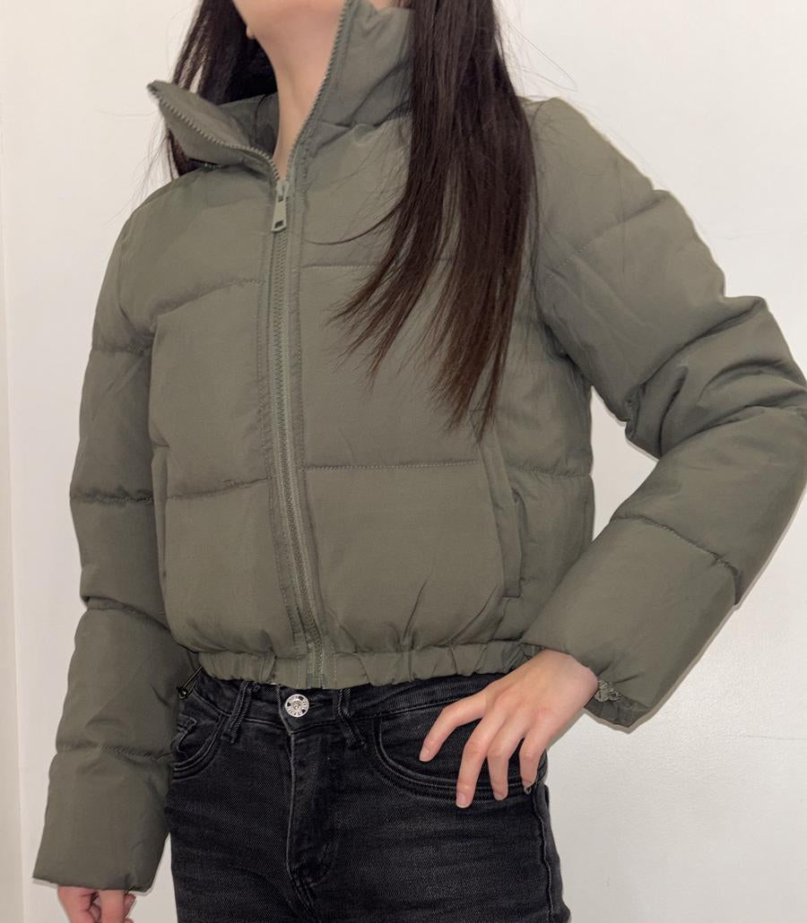 Doudoune courte à col montant