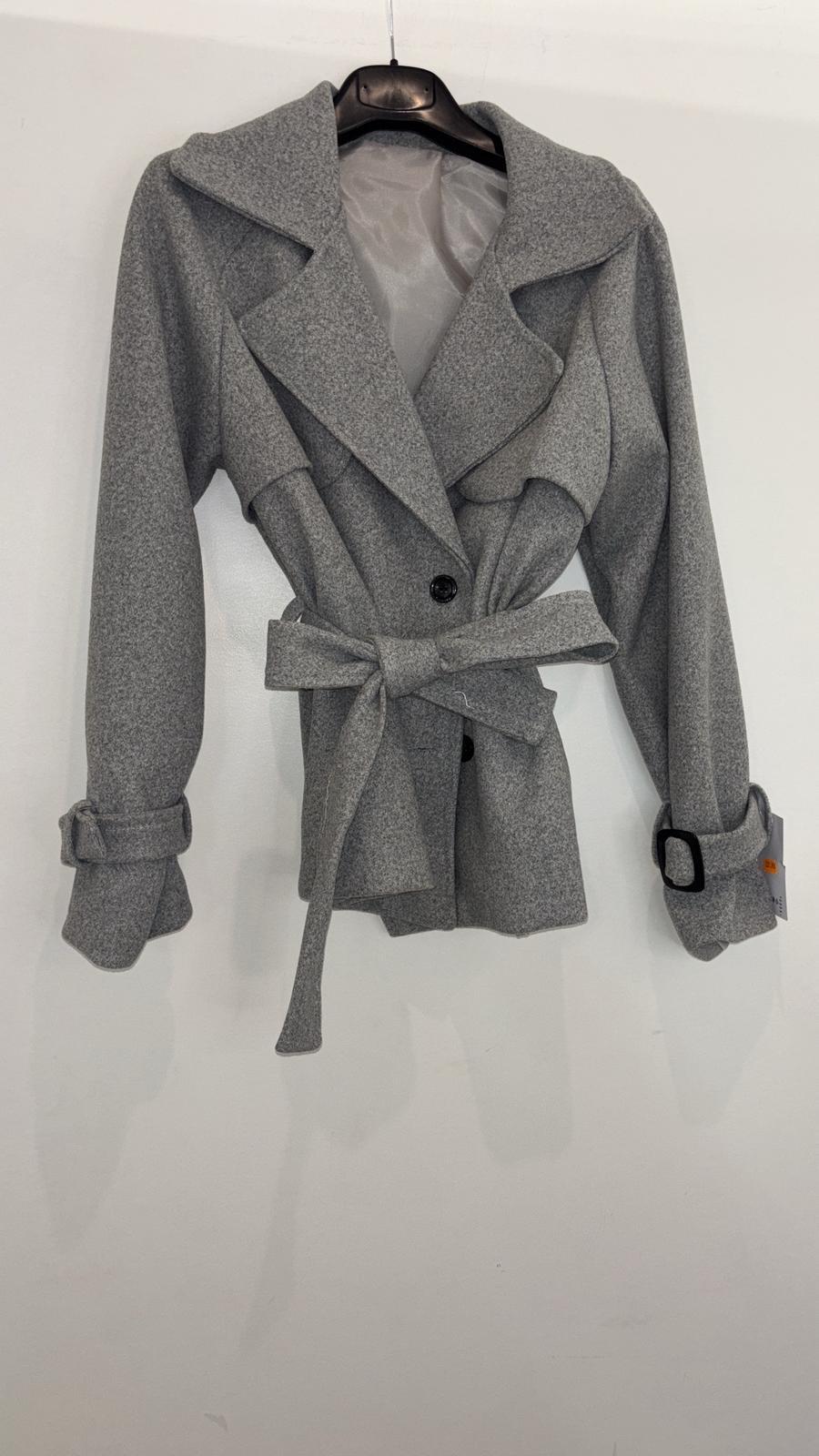 Trench court à ceinture nouée