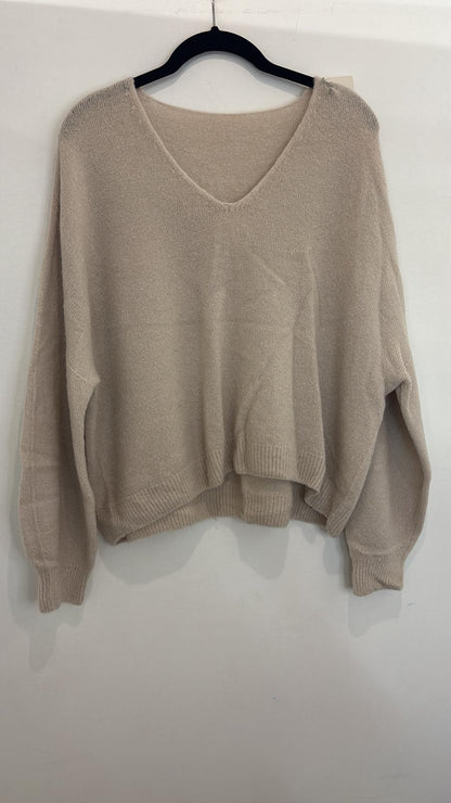 Pull col V classique et doux