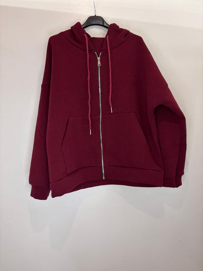 Sweat à capuche noir zippé