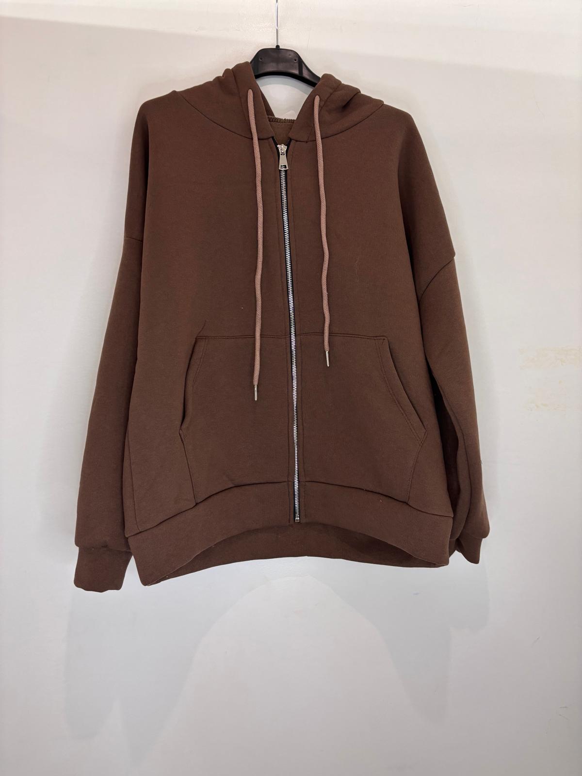 Sweat à capuche noir zippé