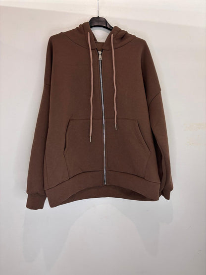 Sweat à capuche noir zippé