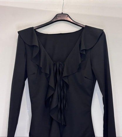 Body à volants et lien noué