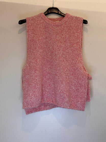 Pull sans manches effet mohair