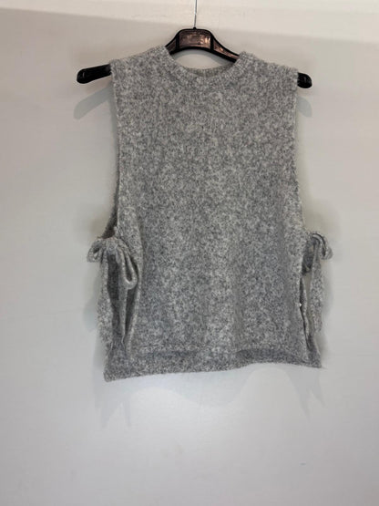 Pull sans manches effet mohair