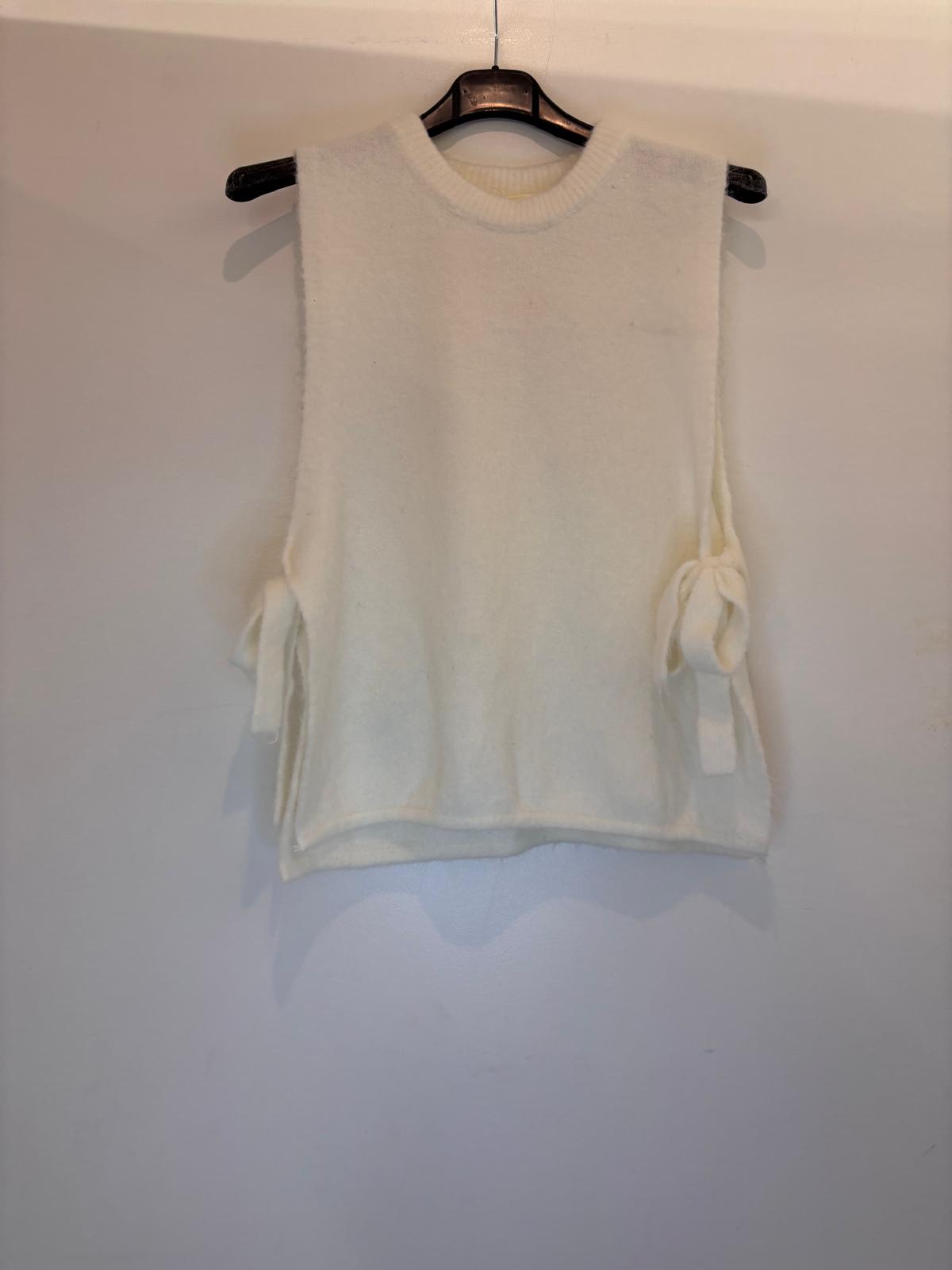 Pull sans manches effet mohair
