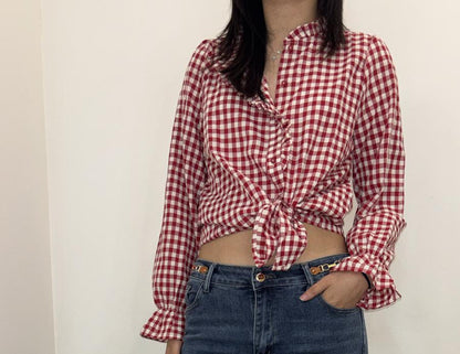 Chemise vichy nouée