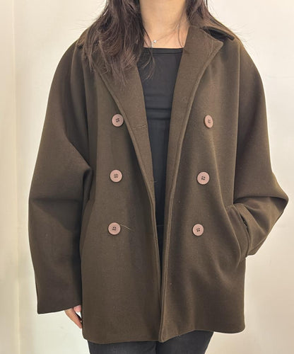 Manteau ample à double boutonnage