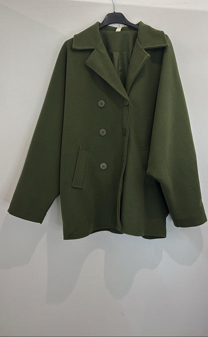 Manteau ample à double boutonnage