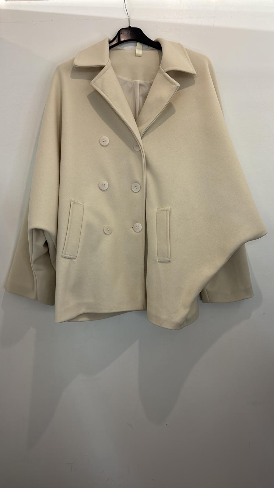 Manteau ample à double boutonnage