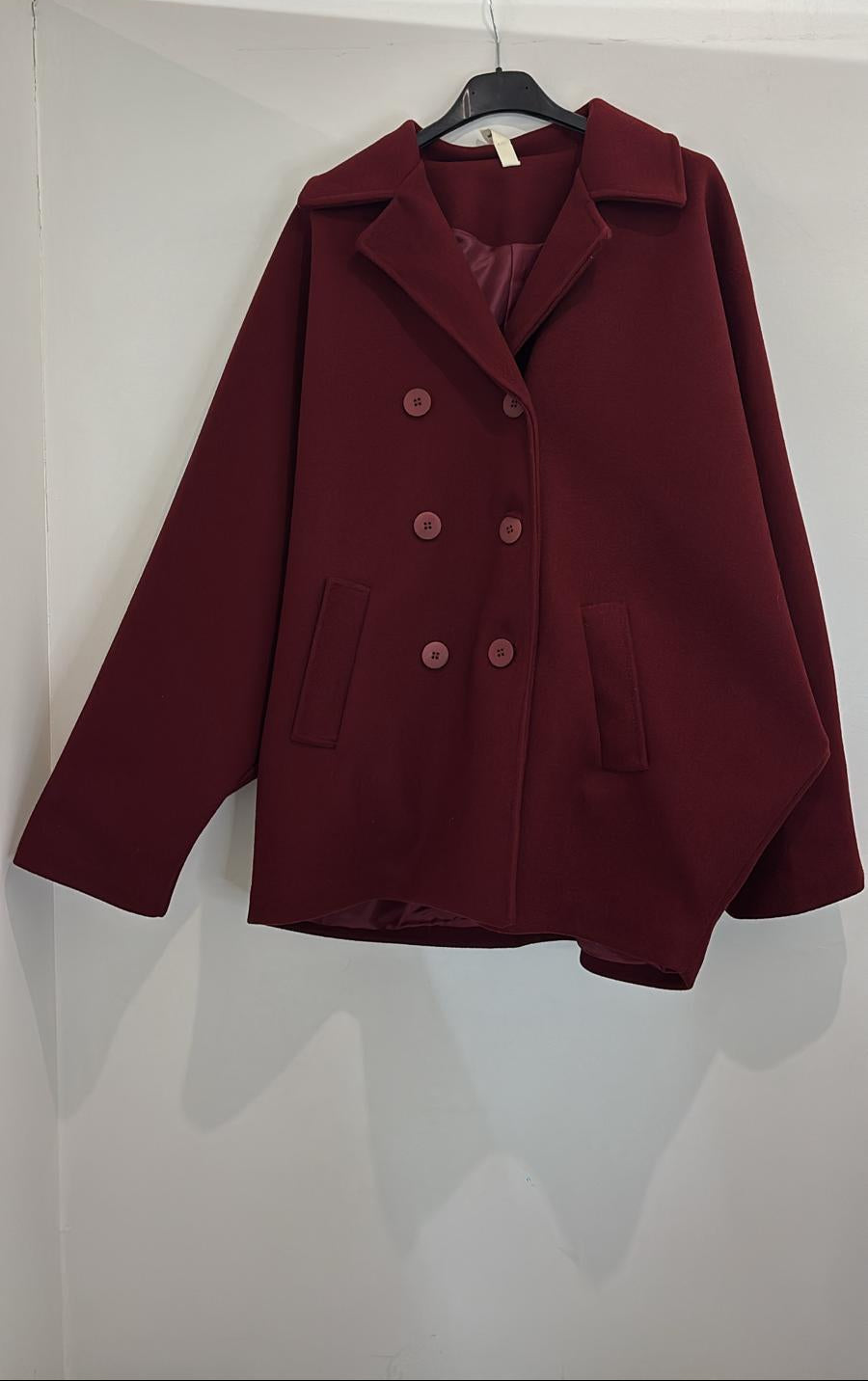 Manteau ample à double boutonnage