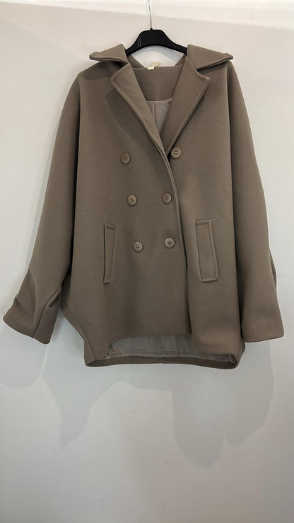 Manteau ample à double boutonnage