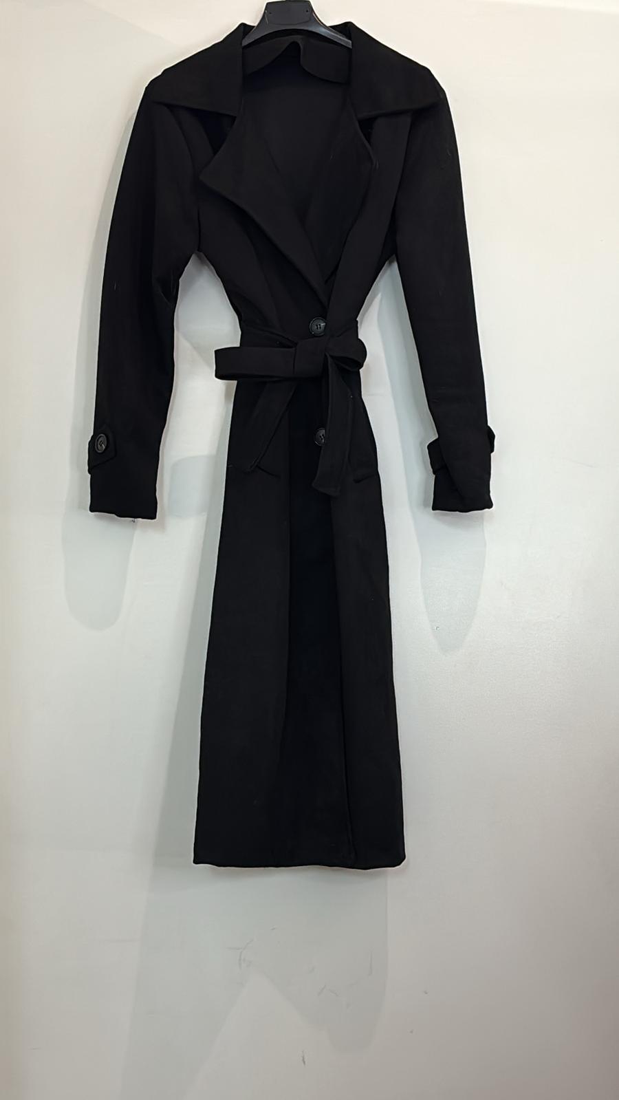 Trench en suédine ceinturé