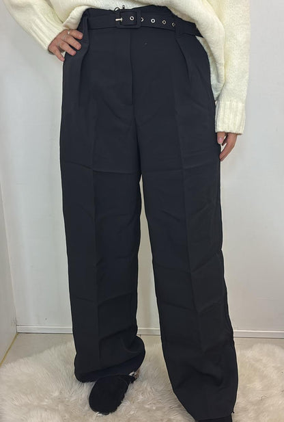 Pantalon large ceinturé