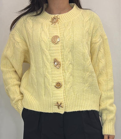 Cardigan boutons dorés