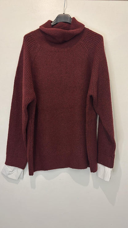 Pull col roulé en maille épaisse coupe cosy & intemporelle